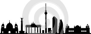 Berlin city silhouette -