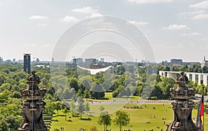 Berlin cityscape from Reichstag roof, Germany