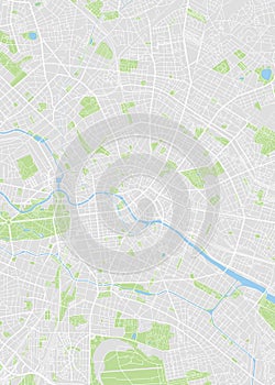 Berlin colored vector map