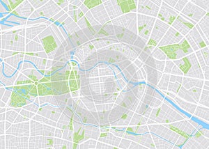 Berlin colored vector map photo