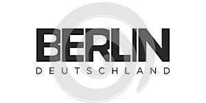 Berlin Deutschland, modern and creative vector illustration design featuring the city of Germany for travel banners, posters, and