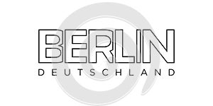 Berlin Deutschland, modern and creative vector illustration design featuring the city of Germany for travel banners, posters, and