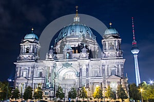 Berlin Dom Cathedral and TV Tower landmarks