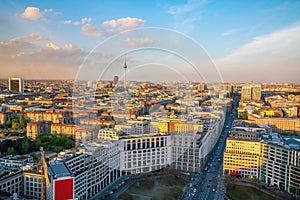 Berlin downtown city skyline, cityscape of Germany