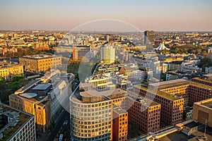 Berlin downtown city skyline, cityscape of Germany