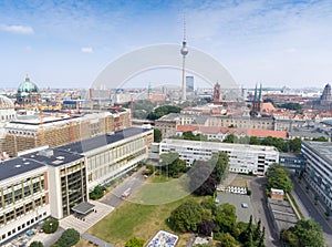 Berlin Fernsehturm from the air