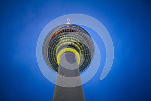 Berlin fernsehturm by night in Germany