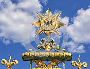 Berlin, Germany, 22 th May 2018. close-up of the fence of Charlottenburg castle