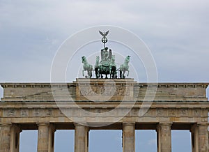 Berlin Germany Ancient Brandenburg Gate symbol of the city