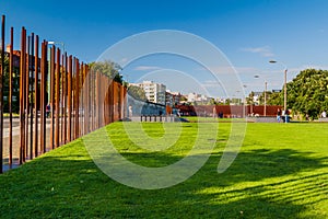 BERLIN, GERMANY - AUGUST 21, 2017: Berlin Wall Memorial (Gedenkstatte Berliner Mauer) in Berlin, Germa