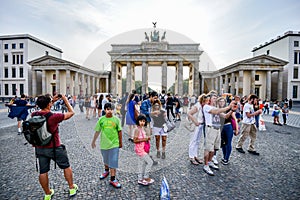 BERLIN, GERMANY - August 19, 2015: The Berlin Brandenburg Gate Germany