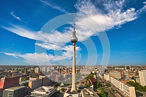 Berlin Germany, city skyline at Alexanderplatz and TV Tower