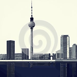 Berlin Germany City Skyline Illustration
