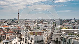 Berlin Germany city skyline time lapse at Potsdamer Platz