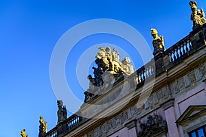 Berlin, Germany - December 02, 2016: Statue On The Palace Bridge Or Schlossbrucke In Berlin. Schlossbrucke, was designed in 1821 photo