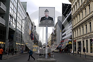 Toruism life at Check point Charlie Berlin Germany