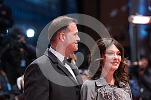 Iris Berben and her partner Heiko Kiesow during 68th Berlinale 2018