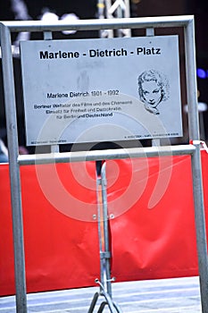 Plaque of Marlene - Dietrich - Platz in Berlin