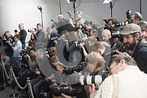 Photographers at work during the 68th Berlinale