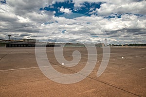 Berlin, Germany. Former dismantled Tempelhof airport runway