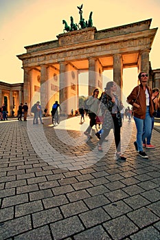 Brandenburg Gate in Berlin city, Germany