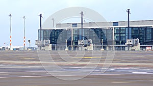 BERLIN, GERMANY - JAN 17th, 2015: Berlin Brandenburg Airport BER, still under construction, empty terminal building