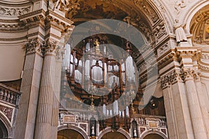 beautiful ancient Berliner Dom interior in Berlin, Germany