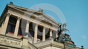 Berlin, Germany, May 2018: Berlin Altes Museum on Museum Island. Steadicam shot