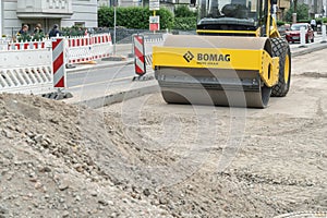 Bomag road roller