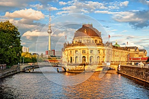 Berlin, Germany, Museum island, Spree river and Alexanderplatz