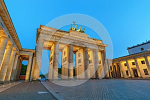 Berlin Germany night at Brandenburg Gate