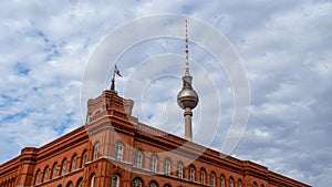 Slávny sála a berlín televízia veža 