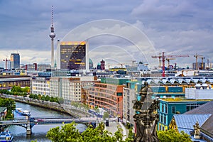 Berlin, Germany Spree River Skyline