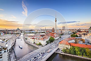 Berlin, Germany Spree River Skyline