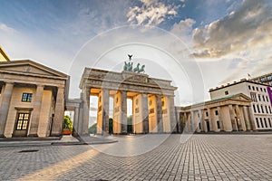 Berlin Germany sunset at Brandenburg Gate