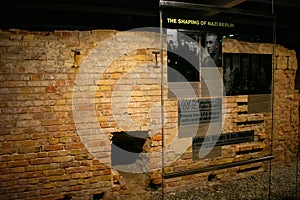 20.1.23 Berlin Germany: Topography of Terror outdoor Museum exhibition in Berlin, Germany