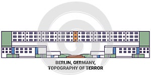 Berlin, Germany, Topography Of Terror travel landmark vector illustration