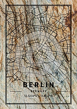 Berlin - Germany Zoe Marble Map