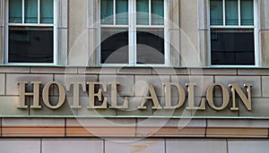 Berlin hotel adlon sign