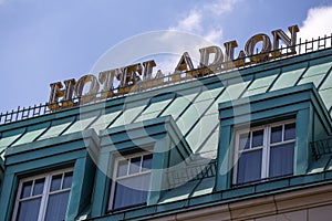 Berlin hotel adlon sign