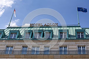 Berlin hotel adlon sign