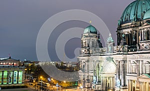 BERLIN - NOVEMBER 16, 2013: City Cathedral view at night. Berlin