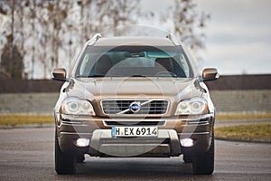 Berlin - October 2021:: Volvo XC90 2.5 1st generation Twilight Bronze 2002-20014 restyling 4WD 4wheel 4x4 SUV at spring