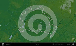 Berlin outlined, Germany. Physical