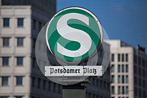 Berlin potsdamer platz sbahn sign