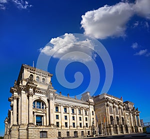 Berlin Reichstag facade Bundestag Germany