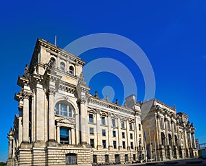 Berlin Reichstag facade Bundestag Germany photo