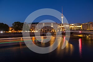 Berlin River Spree and TV Tower (Fernsehturm)