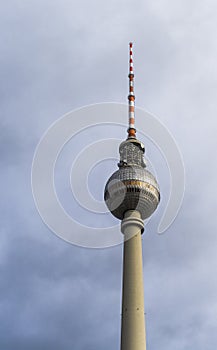 Berlin`s TV tower Fernsehturm in Germany.