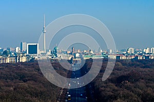 Berlin skyline with Brandenburg Gate photo